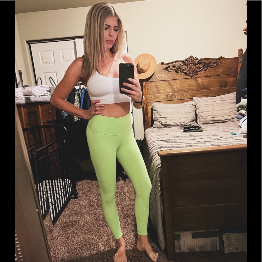 ALO Yoga Neon Lime High-Waist Leggings